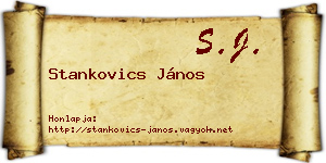 Stankovics János névjegykártya