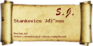 Stankovics János névjegykártya